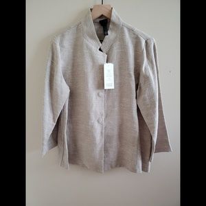 New! Eileen Fisher Taupe Jacket Size Petite Large
